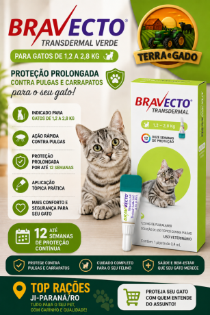 bravecto-transdermal-verde-para-gatos-de-12-a-28kg-antipulgas-e-carrapatos-top-racoes-ji-parana-big-0
